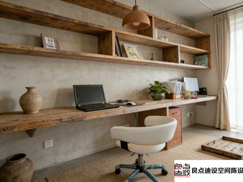 谁说办公室不能又野又温柔?工业风+原木软装设计，把家搬进工位才是真·打工人天堂!